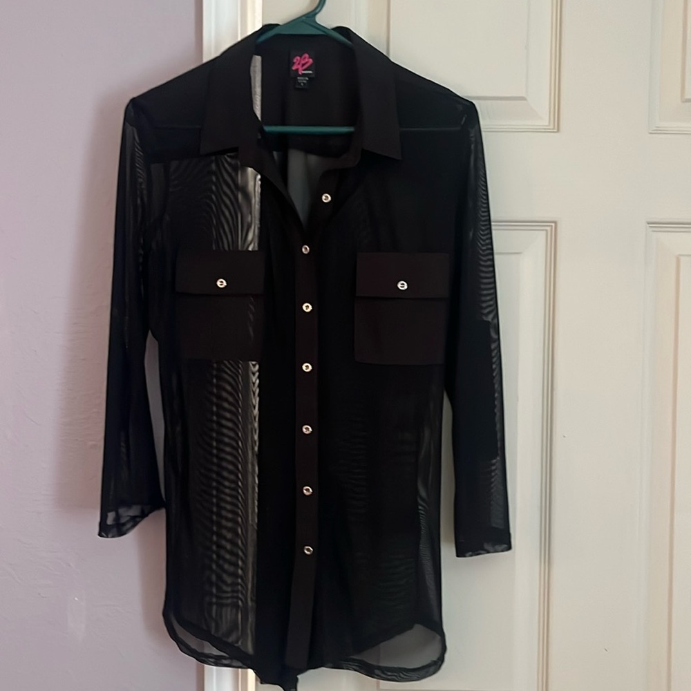 Black sheer top